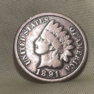 1891 Indian Head Cent Philadelphia Mint Penny - Actual Photos